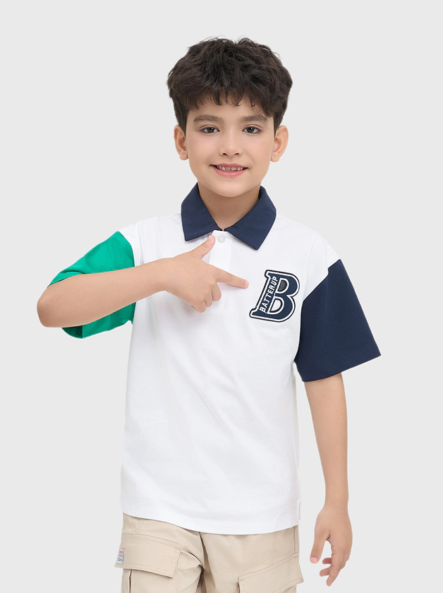 Áo polo phối màu