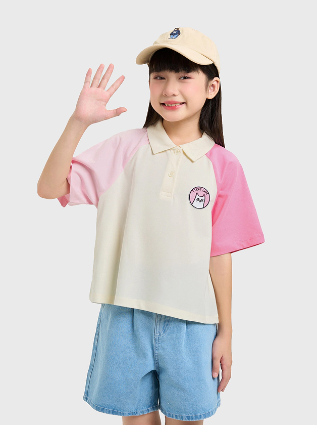 Áo polo phối màu