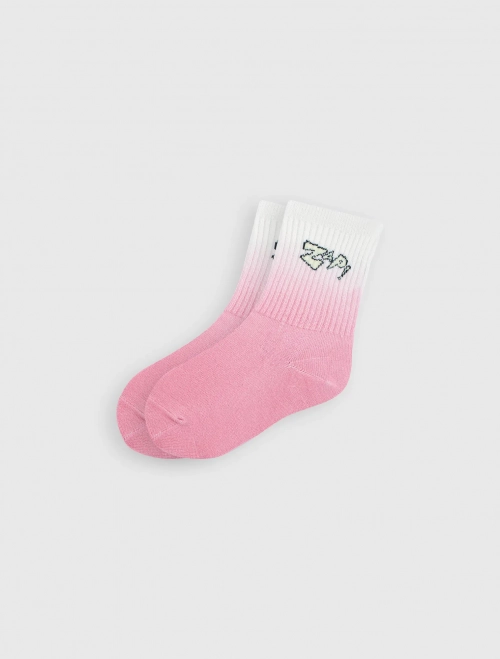 Tất bé gái cổ cao có hình in