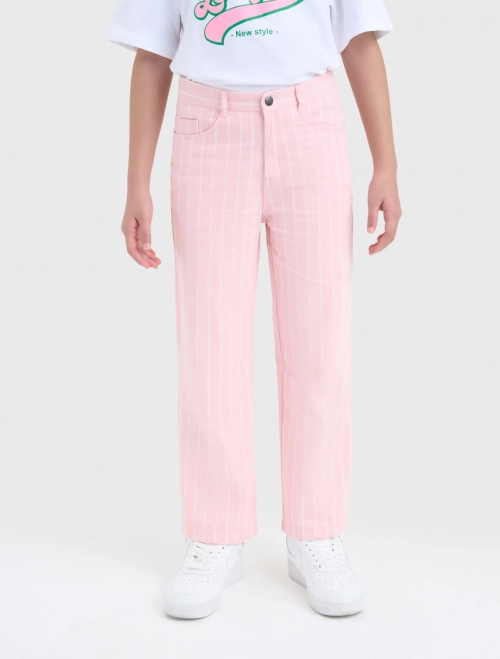 Quần khaki bé gái cotton ống đứng