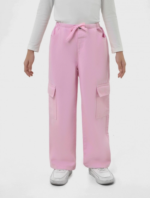 Quần khaki bé gái dáng suông