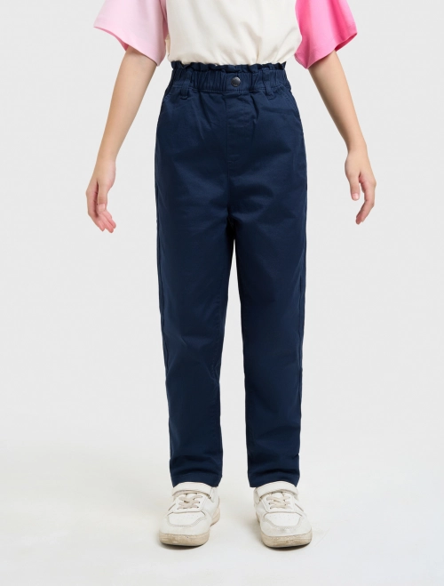 Quần khaki bé gái dáng dài basic