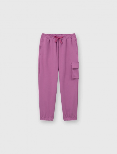 Quần nỉ bé gái dáng jogger có túi ốp