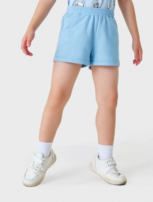 Quần soóc bé gái cạp chun túi hai bên