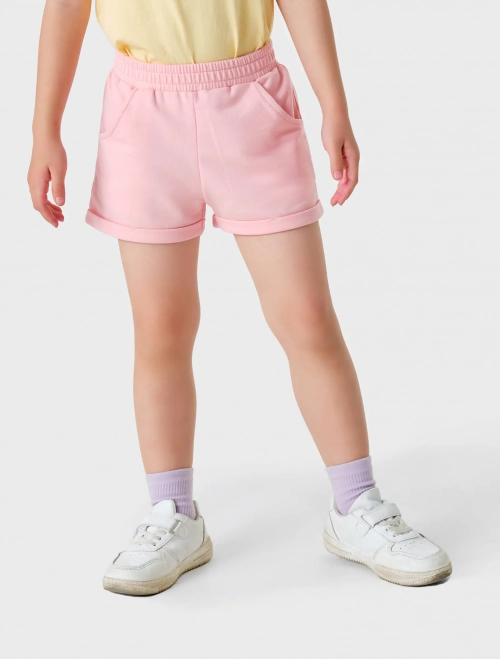 Quần soóc bé gái cạp chun túi hai bên