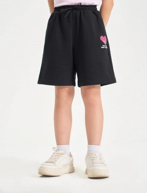 Quần soóc bé gái cạp chun dáng thể thao