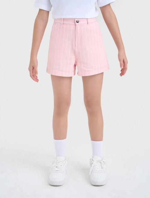 Quần soóc bé gái cotton ống đứng