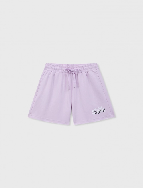 Quần soóc bé gái Cotton USA in hình Stitch