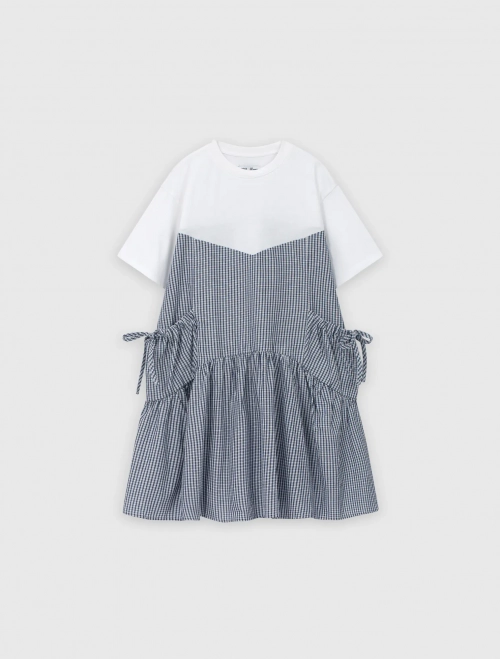 Váy liền bé gái dáng suông có túi