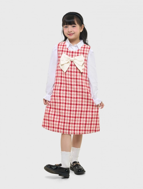 Váy liền bé gái có nơ