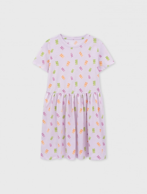 Váy liền bé gái có hình in