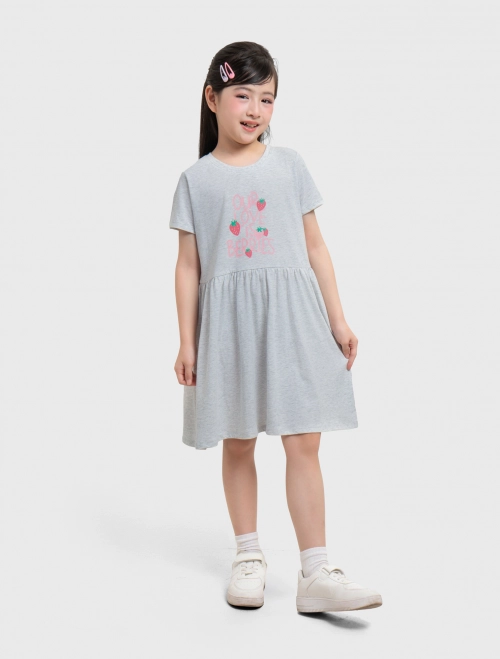 Váy liền bé gái có hình in