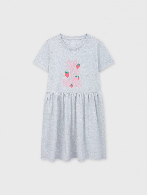 Váy liền bé gái có hình in