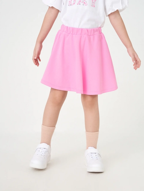 Chân váy bé gái cạp chun xếp ly dáng xòe