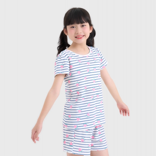Combo 2 áo mặc nhà bé gái ngắn tay