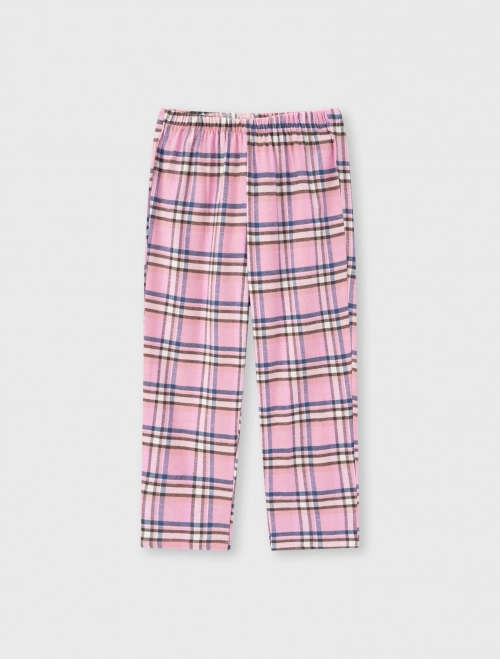 Quần mặc nhà bé gái cotton hoạ tiết kẻ | Oeko-Tex