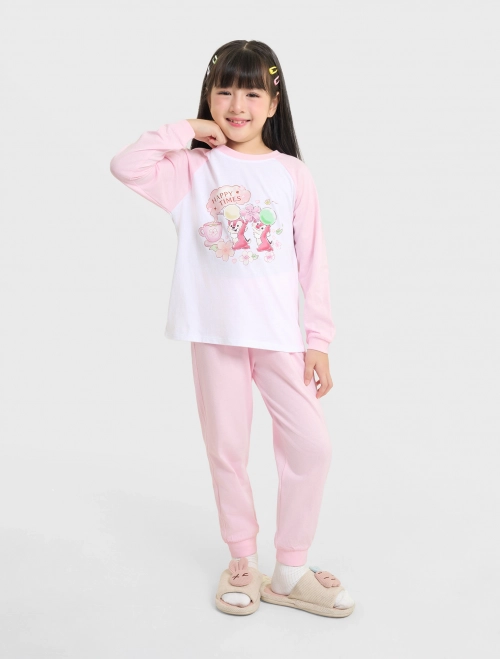 Bộ mặc nhà bé gái cotton in hình Disney