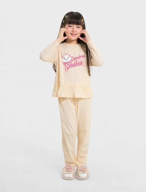 Bộ mặc nhà bé gái cotton có hình in