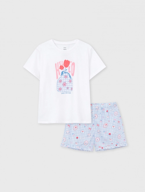 Bộ mặc nhà bé gái có hình in | OEKO-TEX
