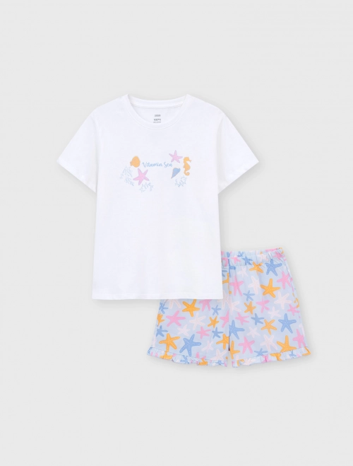 Bộ mặc nhà bé gái có hình in | OEKO-TEX