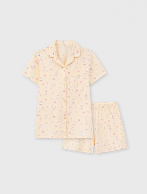 Bộ pyjama bé gái có hình in