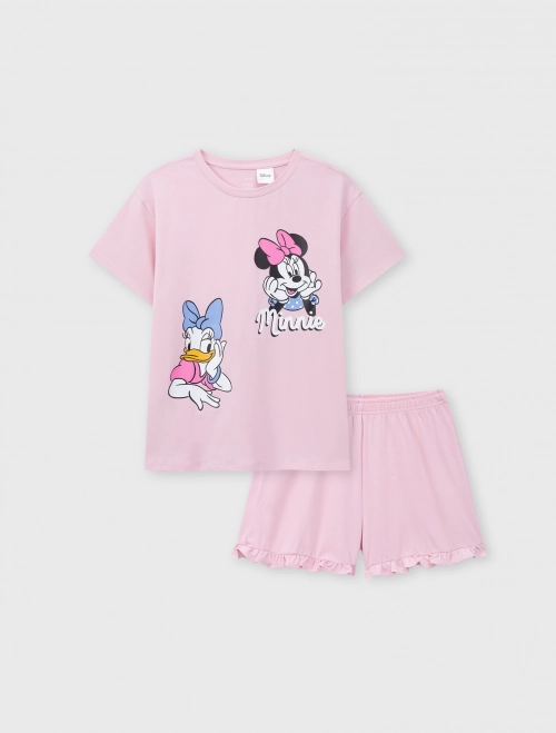 Bộ mặc nhà bé gái in hình Mickey & Friends | OEKO-TEX
