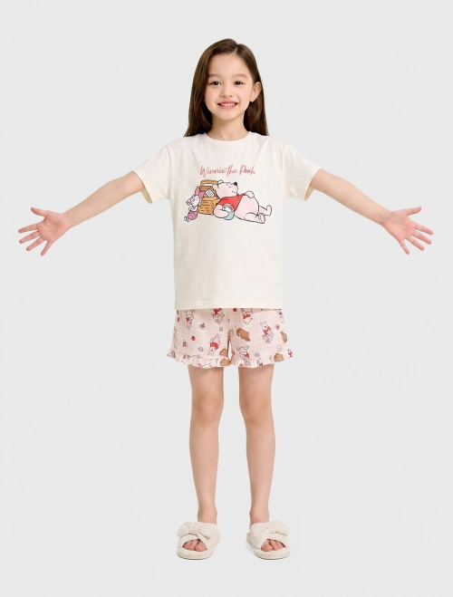 Bộ mặc nhà bé gái in hình Mickey & Friends | OEKO-TEX
