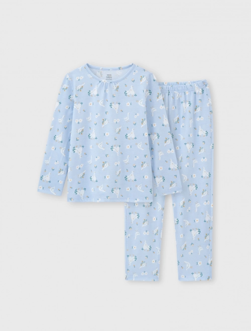 Bộ mặc nhà bé gái cotton OEKOTEX