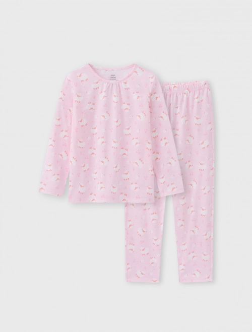 Bộ mặc nhà bé gái cotton OEKOTEX