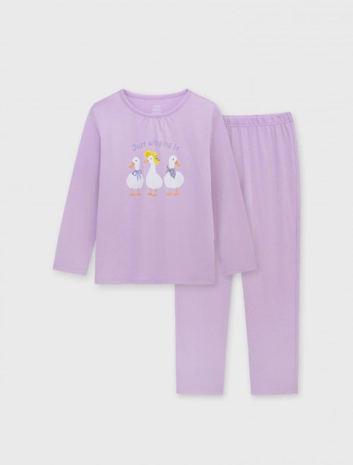 Bộ mặc nhà bé gái cotton OEKOTEX