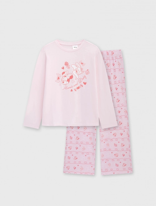 Bộ mặc nhà bé gái in hình Mickey | OEKO-TEX