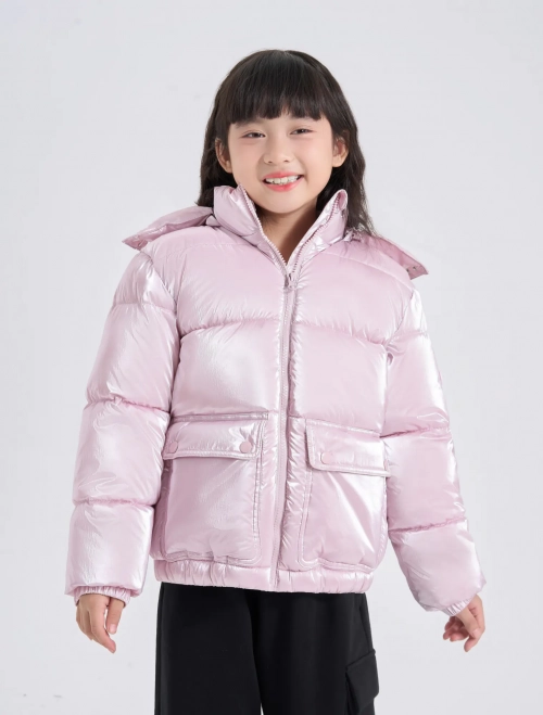 Áo khoác chần bông bé gái