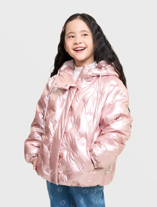 Áo khoác chần bông bé gái