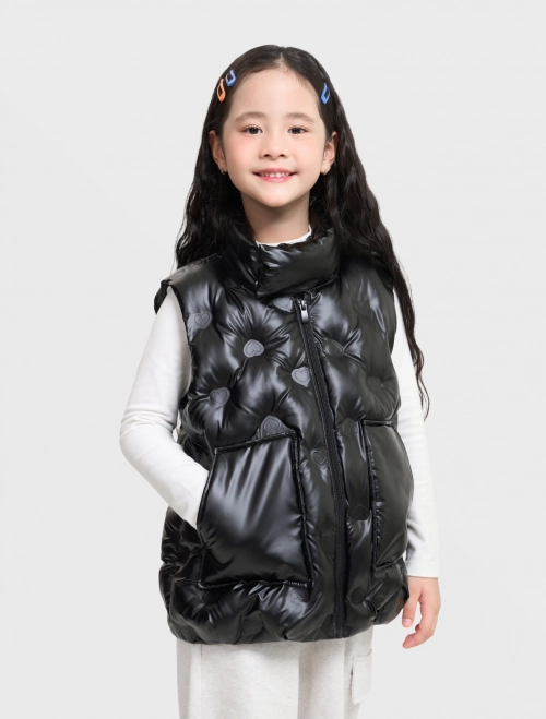 Áo khoác gilet chần bông bé gái