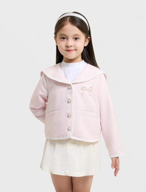Áo khoác bé gái dáng suông