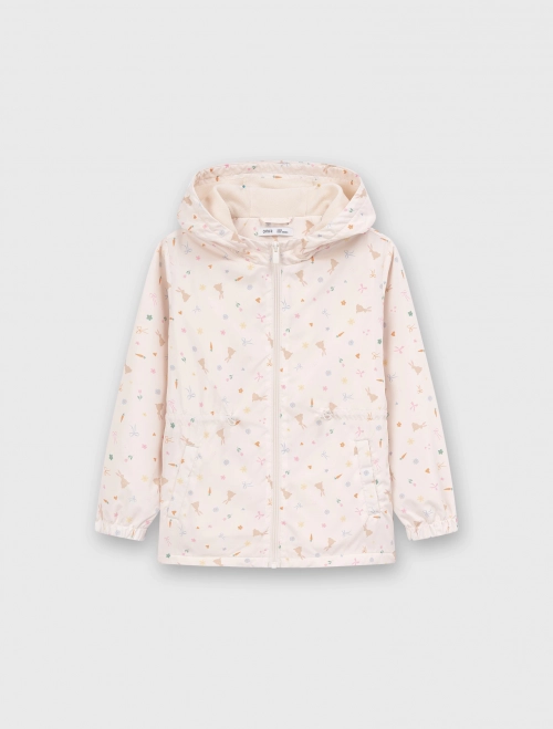 Áo khoác gió bé gái hoạ tiết