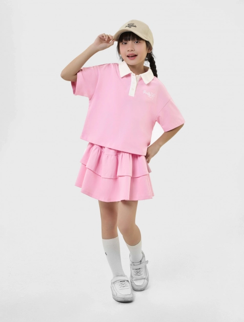 Bộ áo váy bé gái cotton USA có lót trong