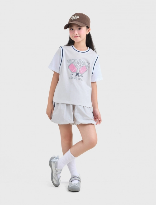 Bộ quần áo bé gái có hình in