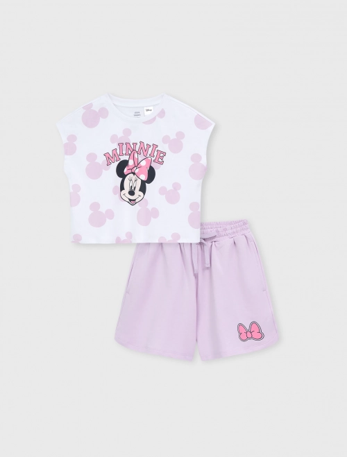 Bộ quần áo bé gái Cotton USA in hình Mickey & Friends