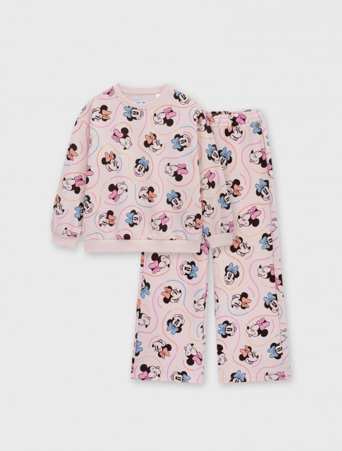 Bộ quần áo nỉ bé gái dáng rộng in hình Disney
