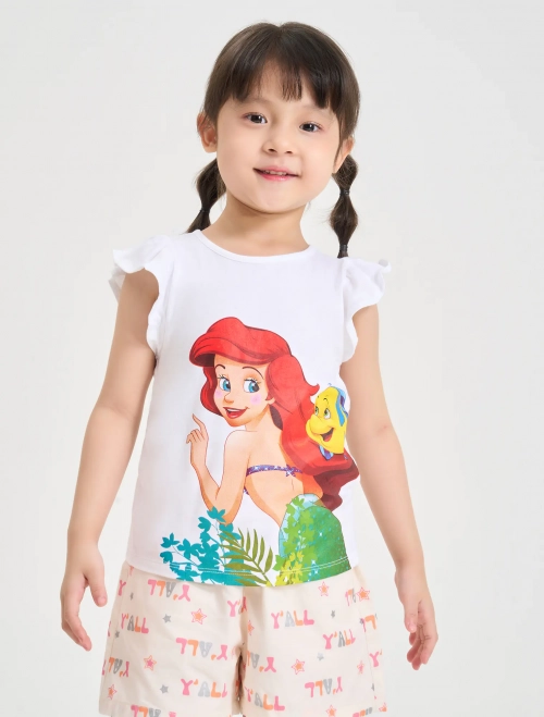 Áo sát nách bé gái cotton USA tay cánh tiên