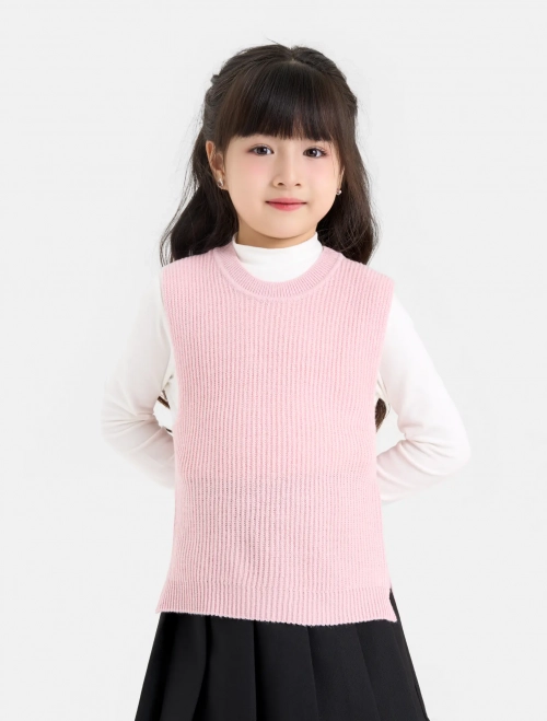 Áo len gilet bé gái