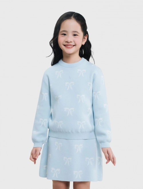 Áo len bé gái có họa tiết