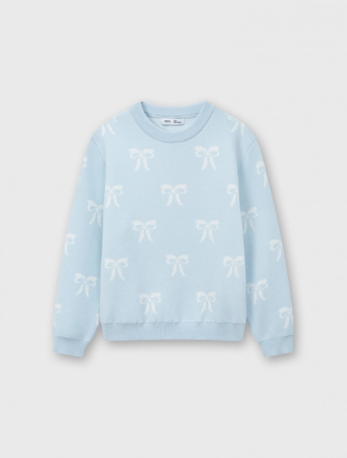 Áo len bé gái có họa tiết