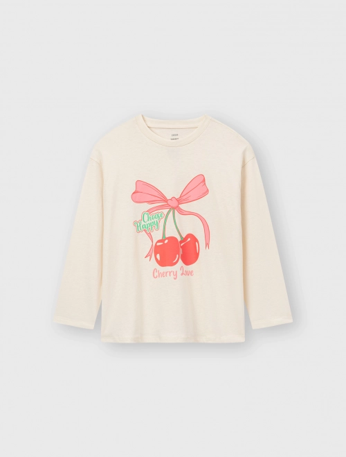 Áo phông bé gái dài tay cotton USA