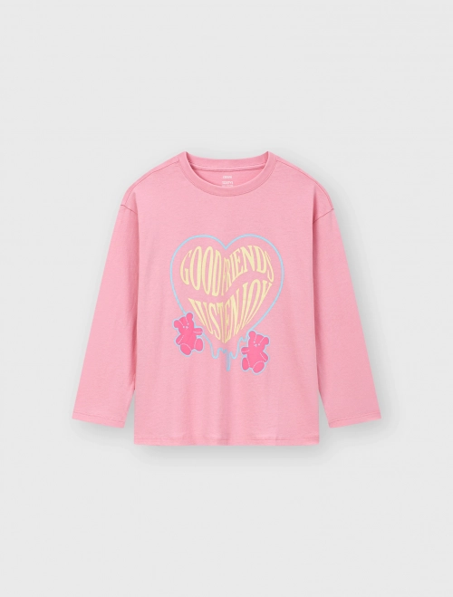 Áo phông bé gái dài tay cotton USA