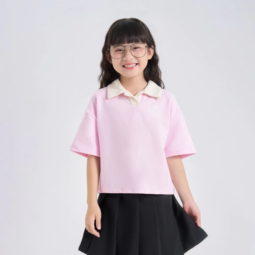 Áo polo bé gái