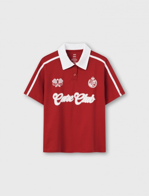 Áo polo bé gái cotton USA có hình in