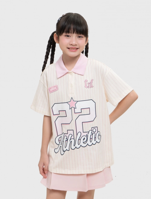 Áo polo bé gái