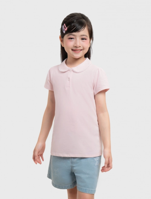 Áo polo bé gái Cotton USA